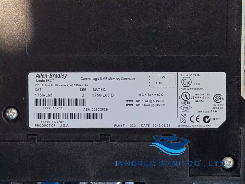 1756-L63| Allen-Bradley Controller|ControlLogix 5570 Controller