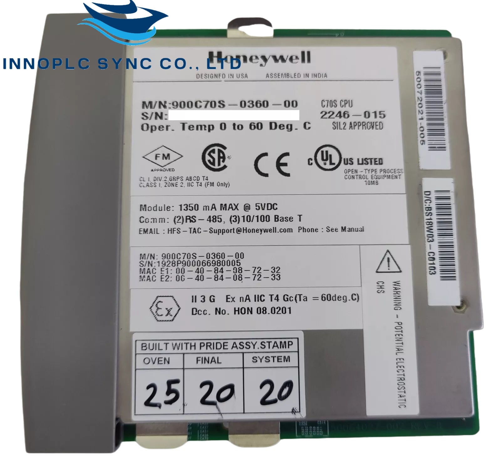 Honeywell | 900C70-0360-00 | CPU Module